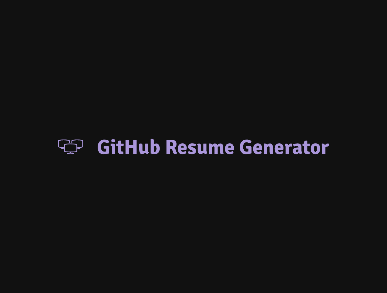 GitHub Resume Generator