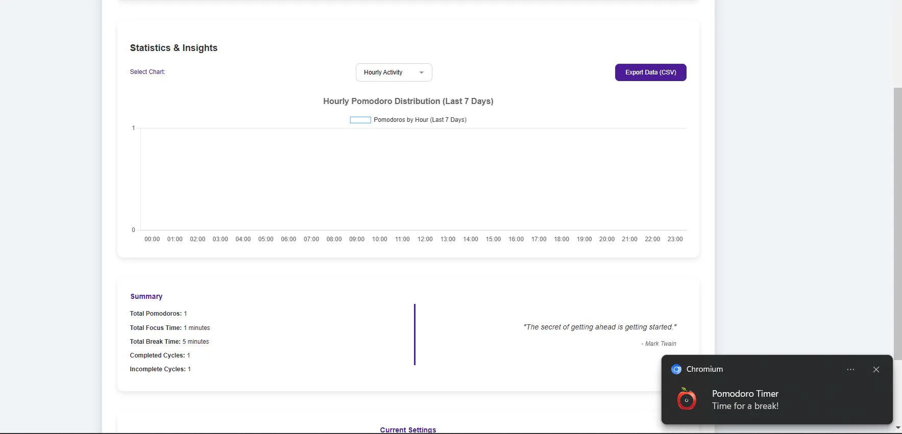 Pomodoro timer gallery image