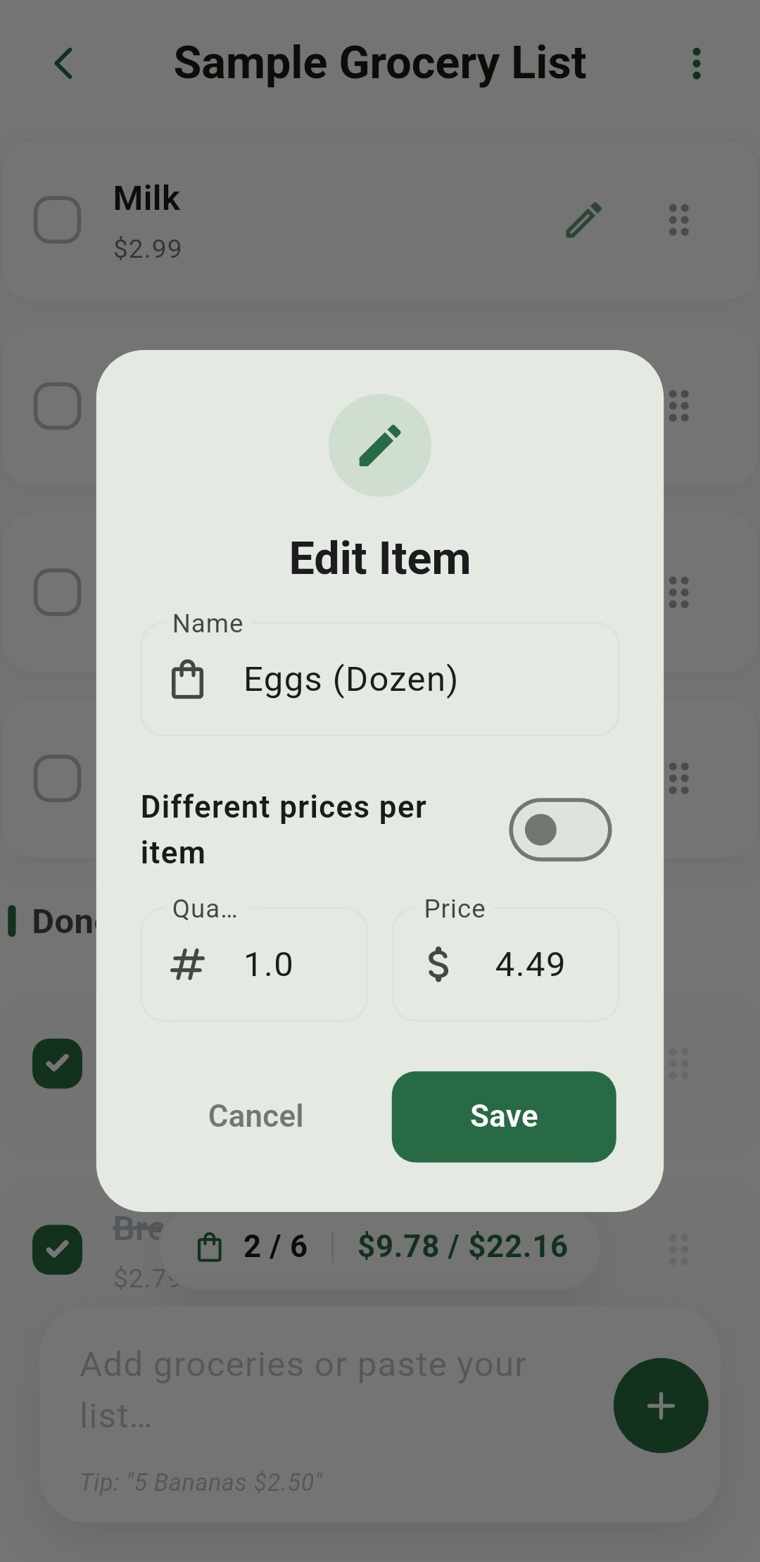 TallyCart – Simple Grocery Calculator gallery image