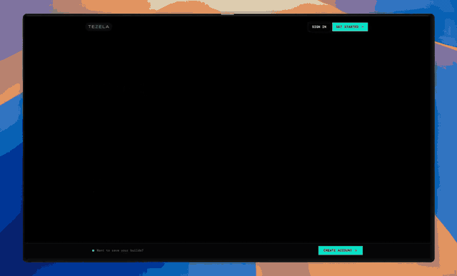TEZELA - Main product screenshot demonstrating key features and user interface