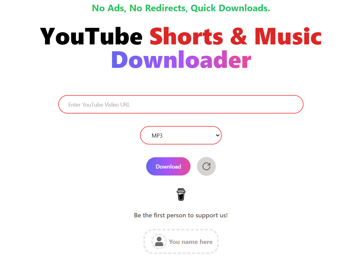 廣告免費的YouTube音樂，短褲下載器