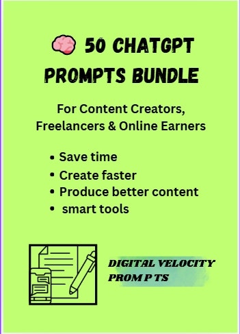 50 ChatGPT Prompts Bundle  gallery image
