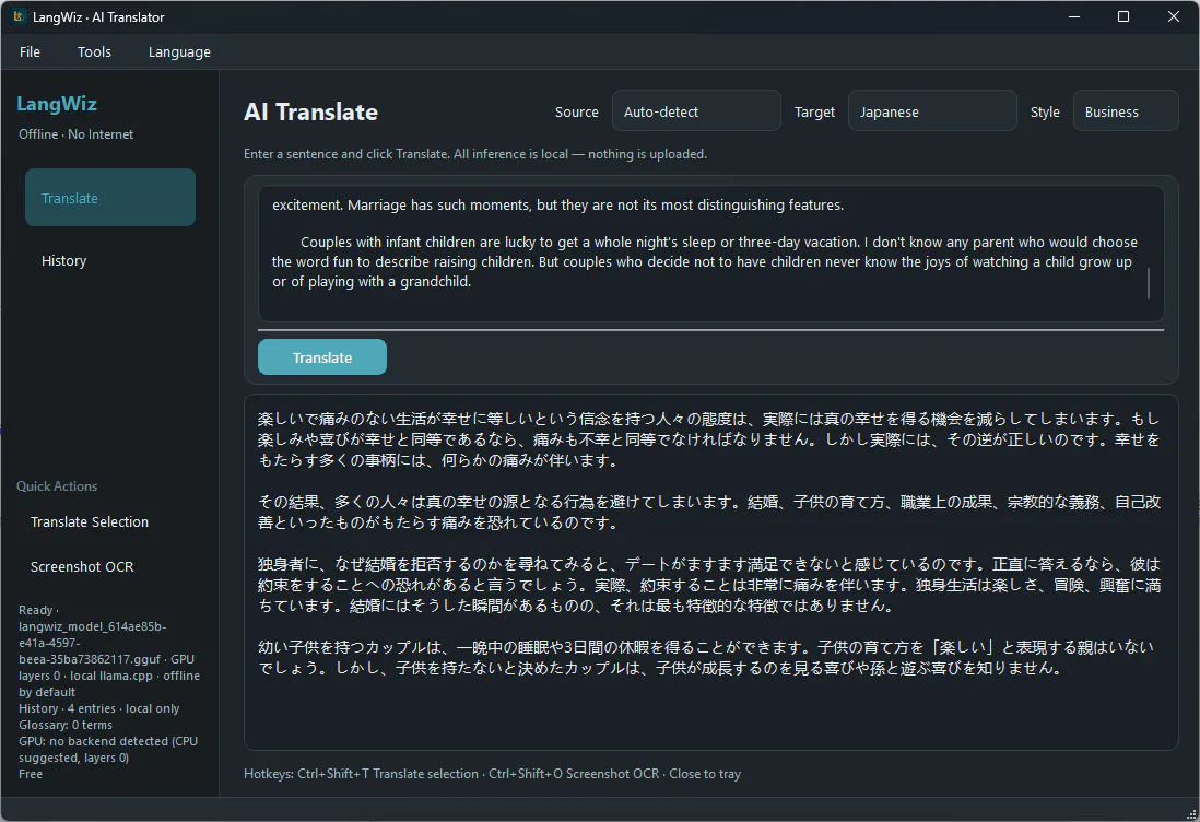 LangWiz AI Translator gallery image