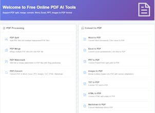 A free online PDF AI conversion tool gallery image