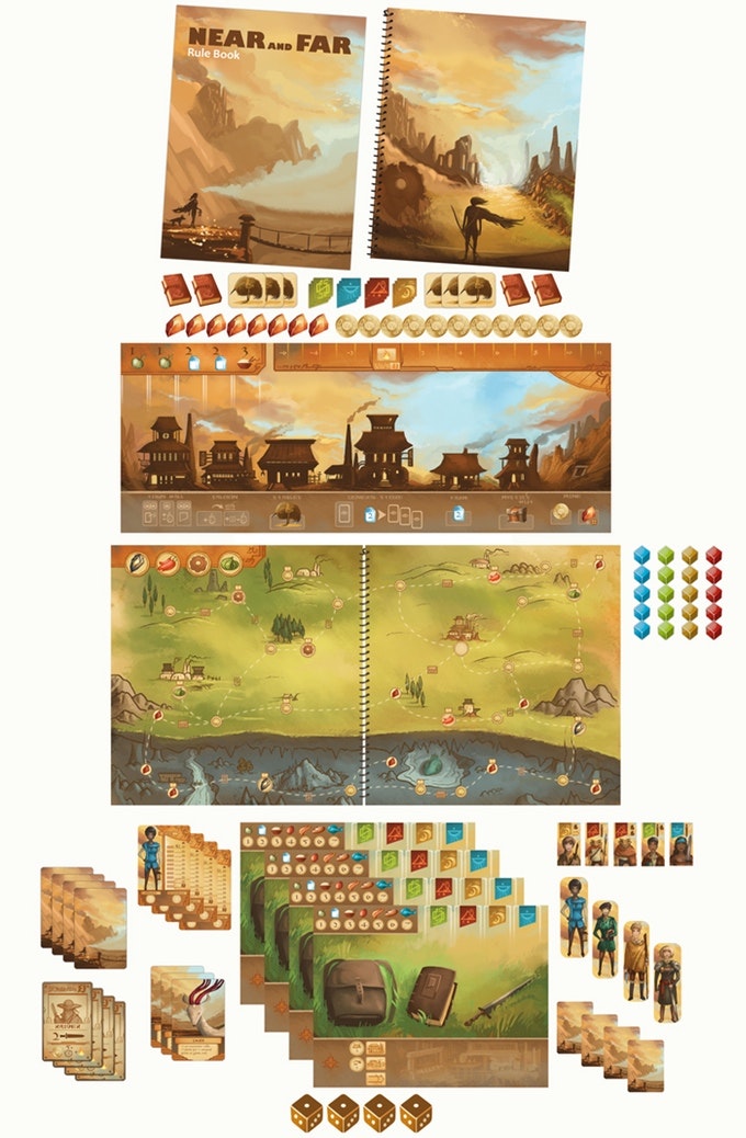 Near and Far Storytelling Board Game Journey through a book of maps