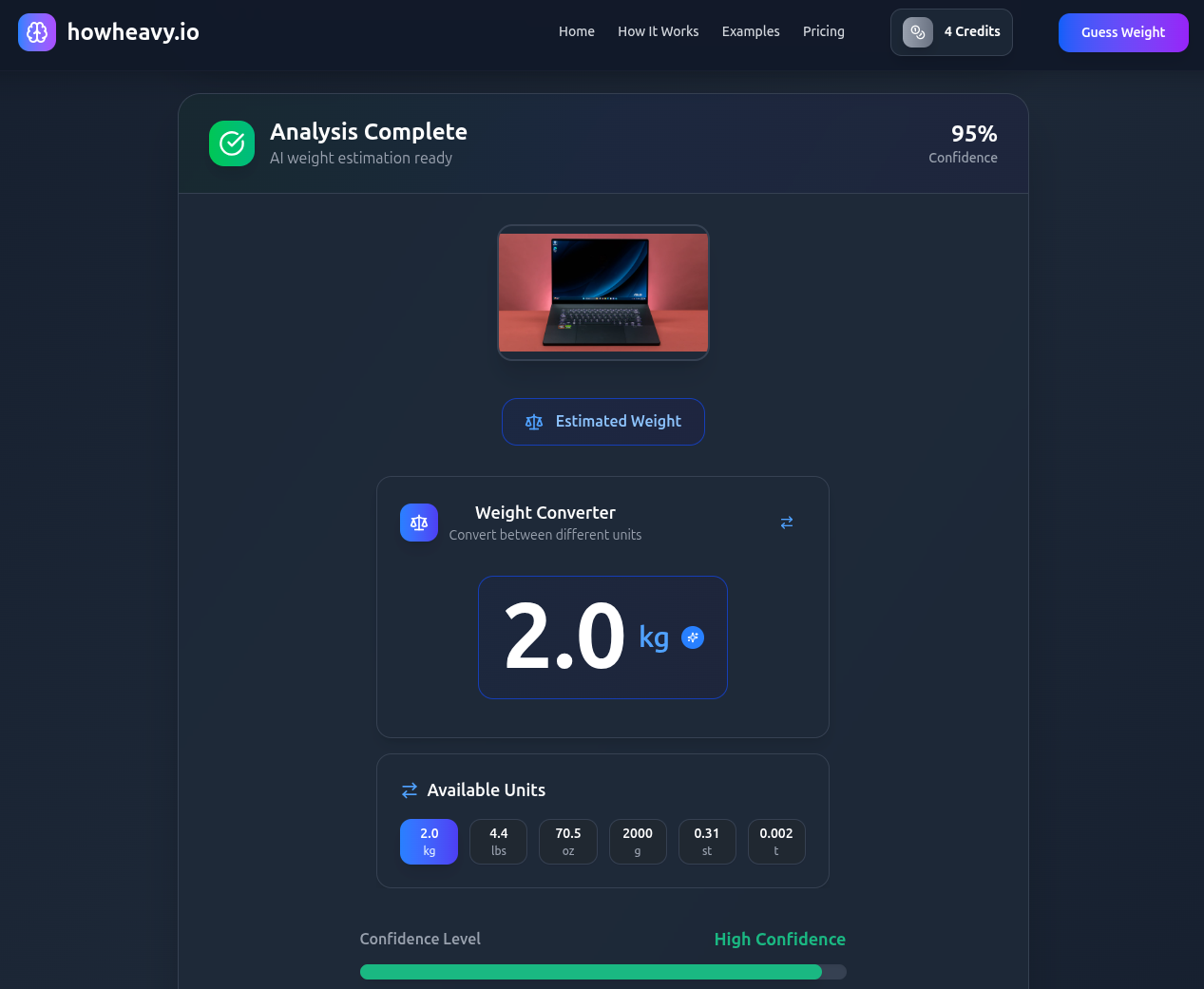 HowHeavy.io - Screenshot 3 preview