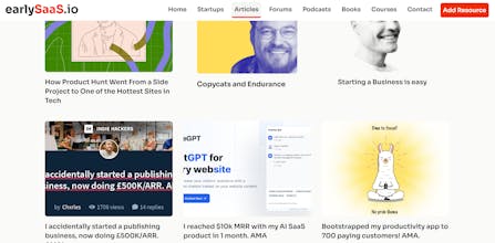 EarlySaaS.io gallery image