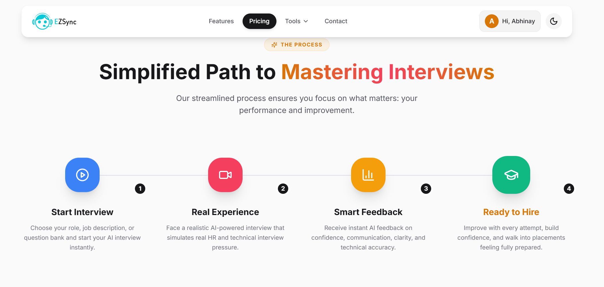 EZSync AI  - Main product screenshot demonstrating key features and user interface
