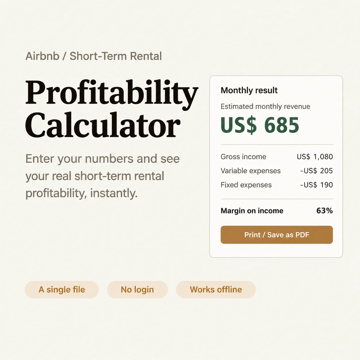 Airbnb/Short-Term Rental Profitability product banner