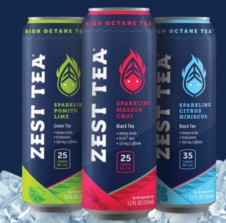 Zest Tea 2.0 Energy Teas Sparkling caffeinated tea Kicks like