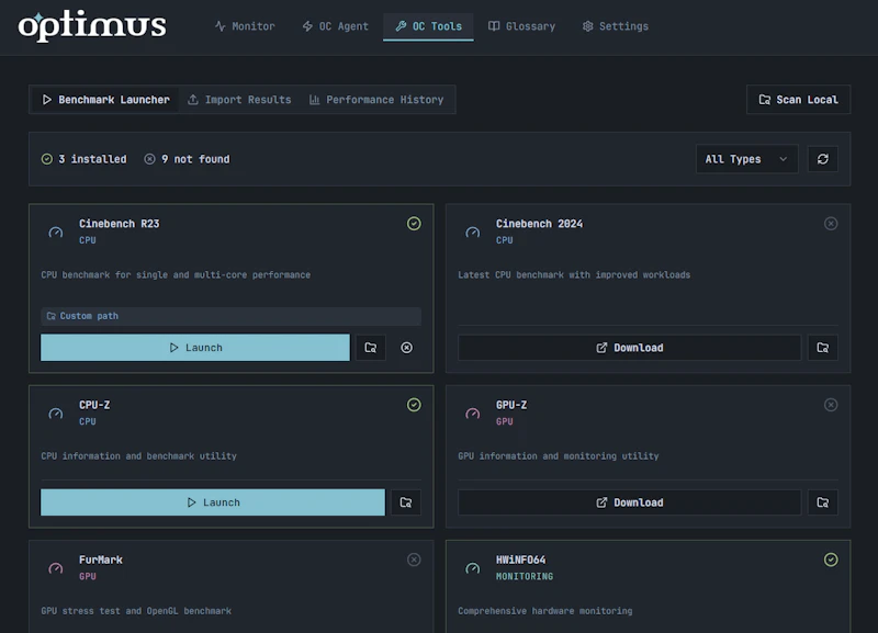 Optimus screenshot 3