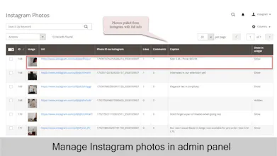 Magento Instagram Extension gallery image