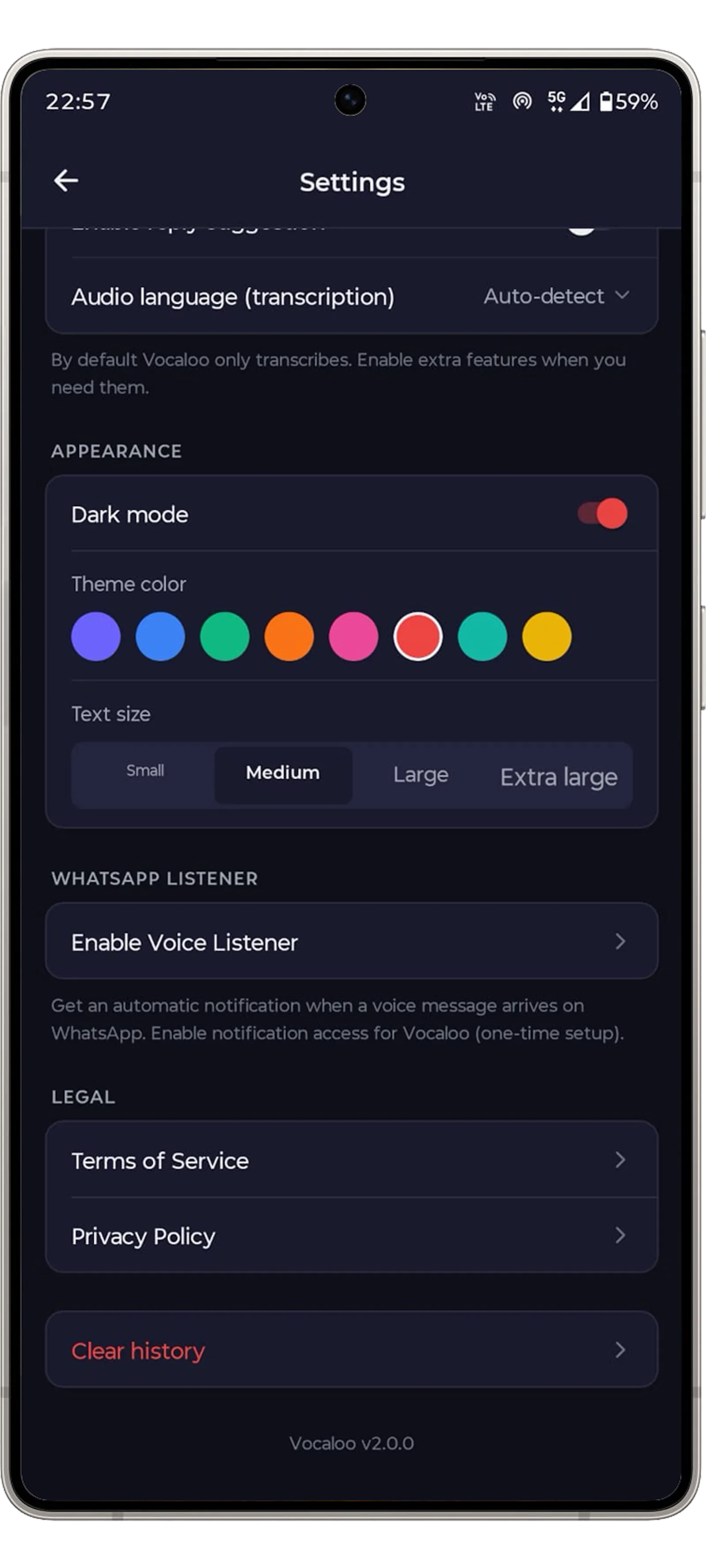 Vocaloo: Voice to Text & Translate screenshot 3