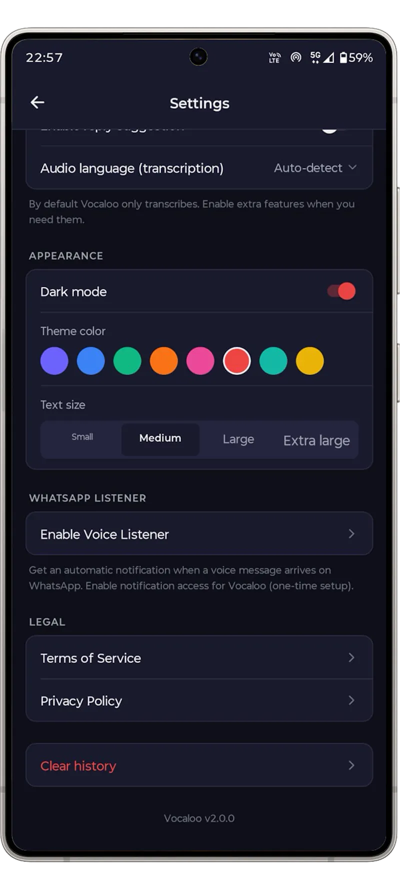 Vocaloo: Voice to Text & Translate screenshot 3