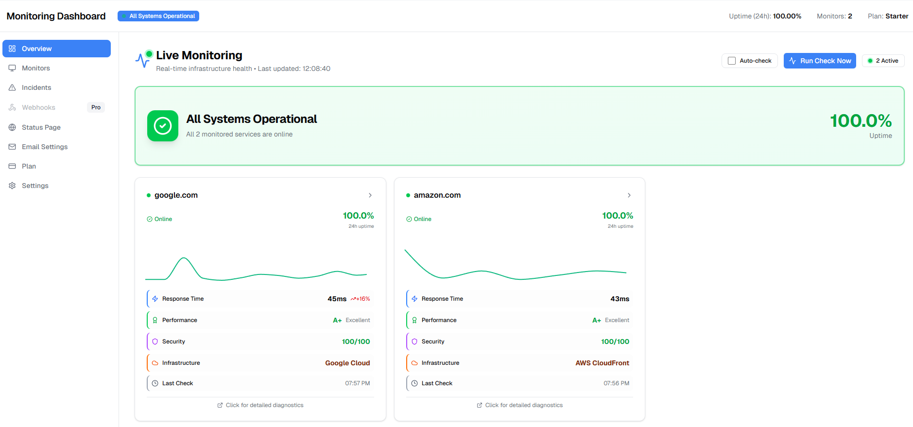 StayUp.dev - Screenshot 2 showing product features and functionality