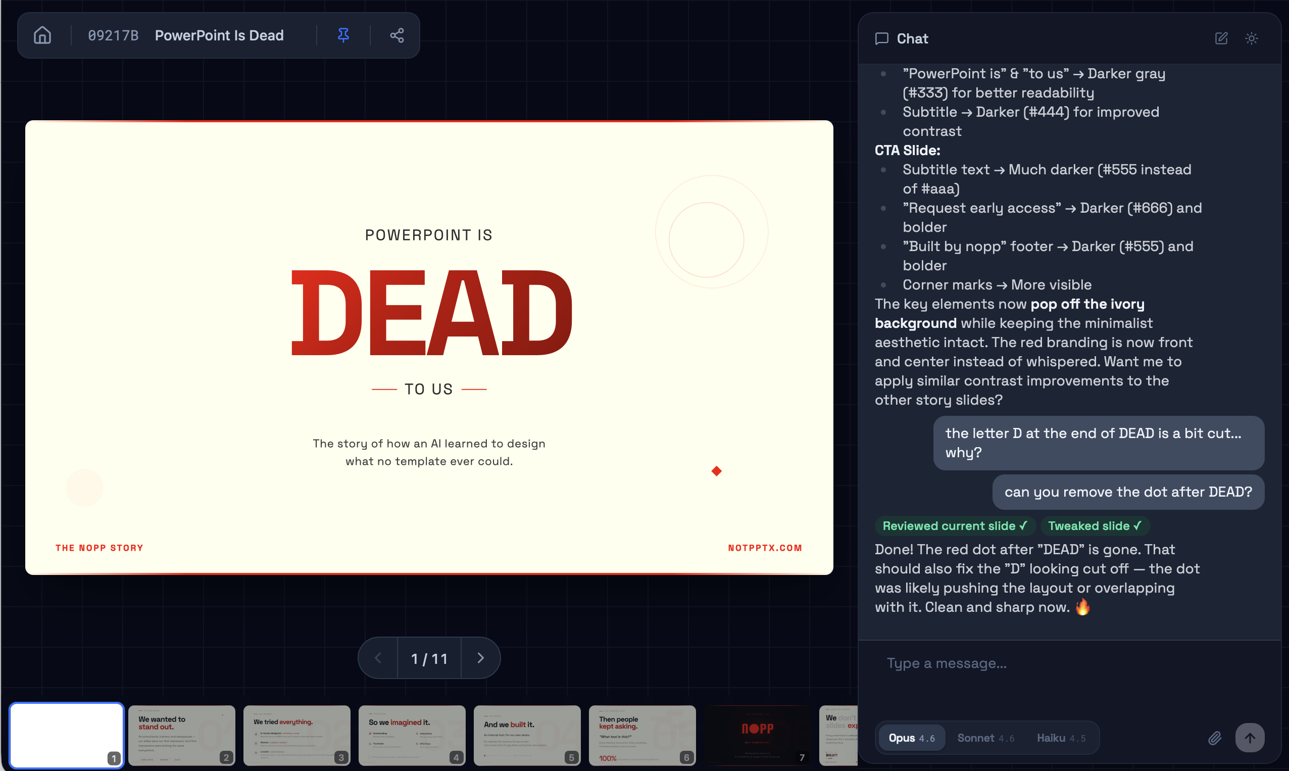 NotPowerpoint. - Screenshot 3 showing product features and functionality