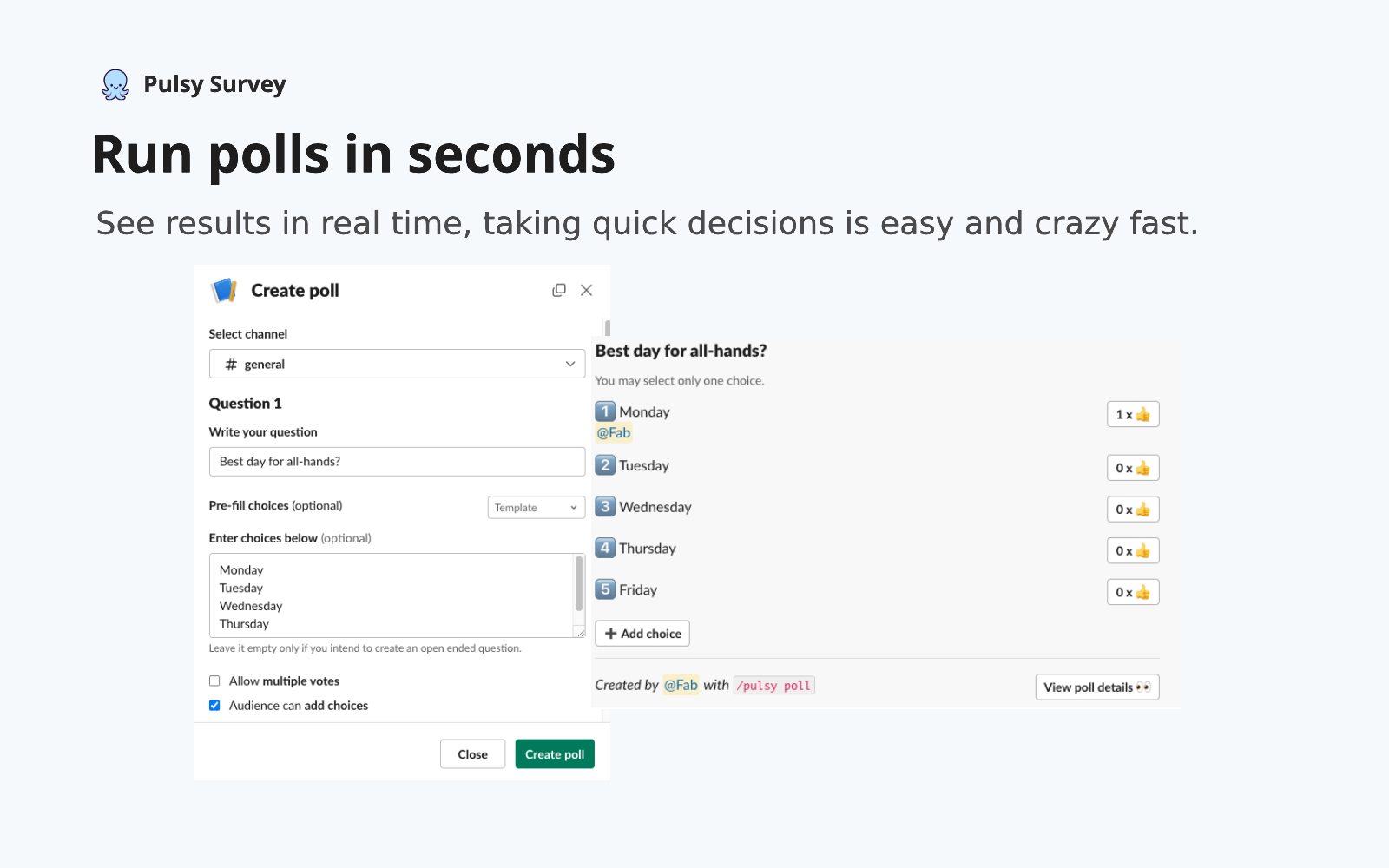 Soldi - App di sondaggio per Slack media 1