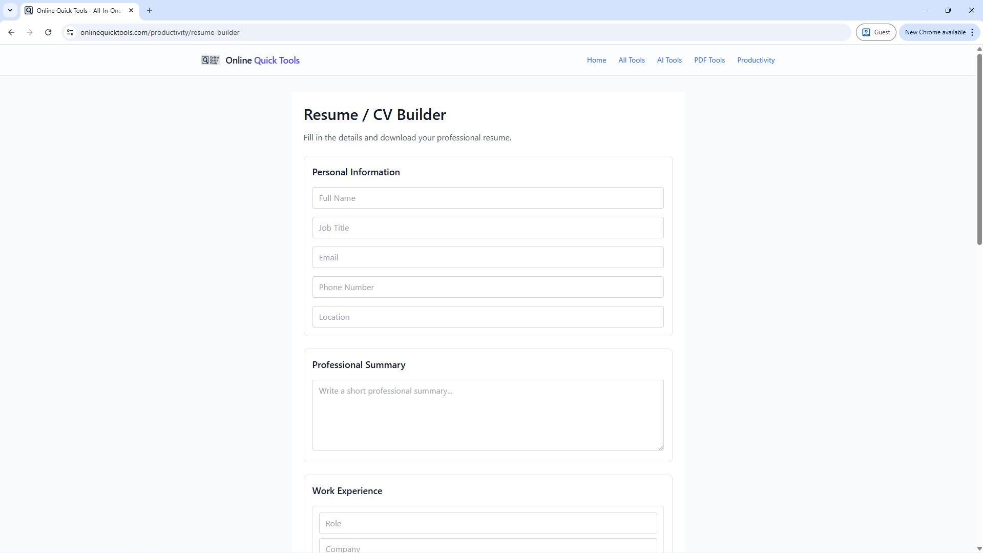 OnlineQuickTools - Screenshot 3 showing product features and functionality