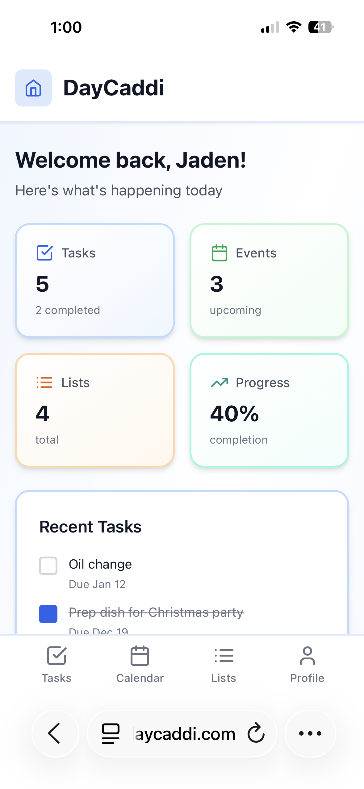 DayCaddi Now Available - Product Hunt launch logo