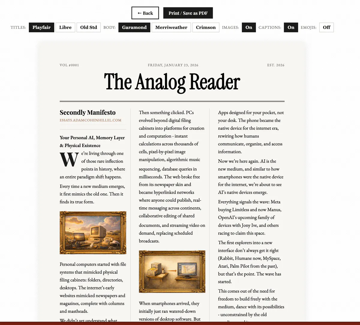Analog Reader