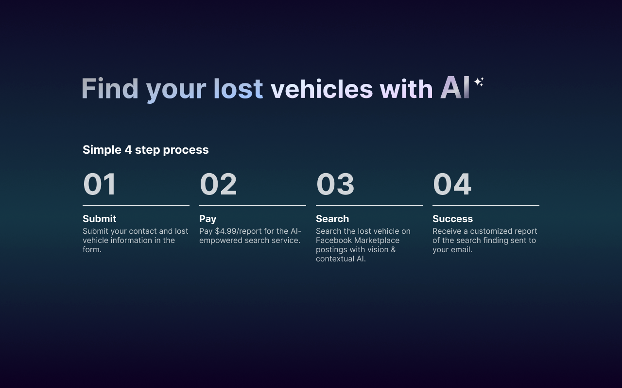 startuptile FindLostVehicle-Find your lost vehicles with vision and contextual AI