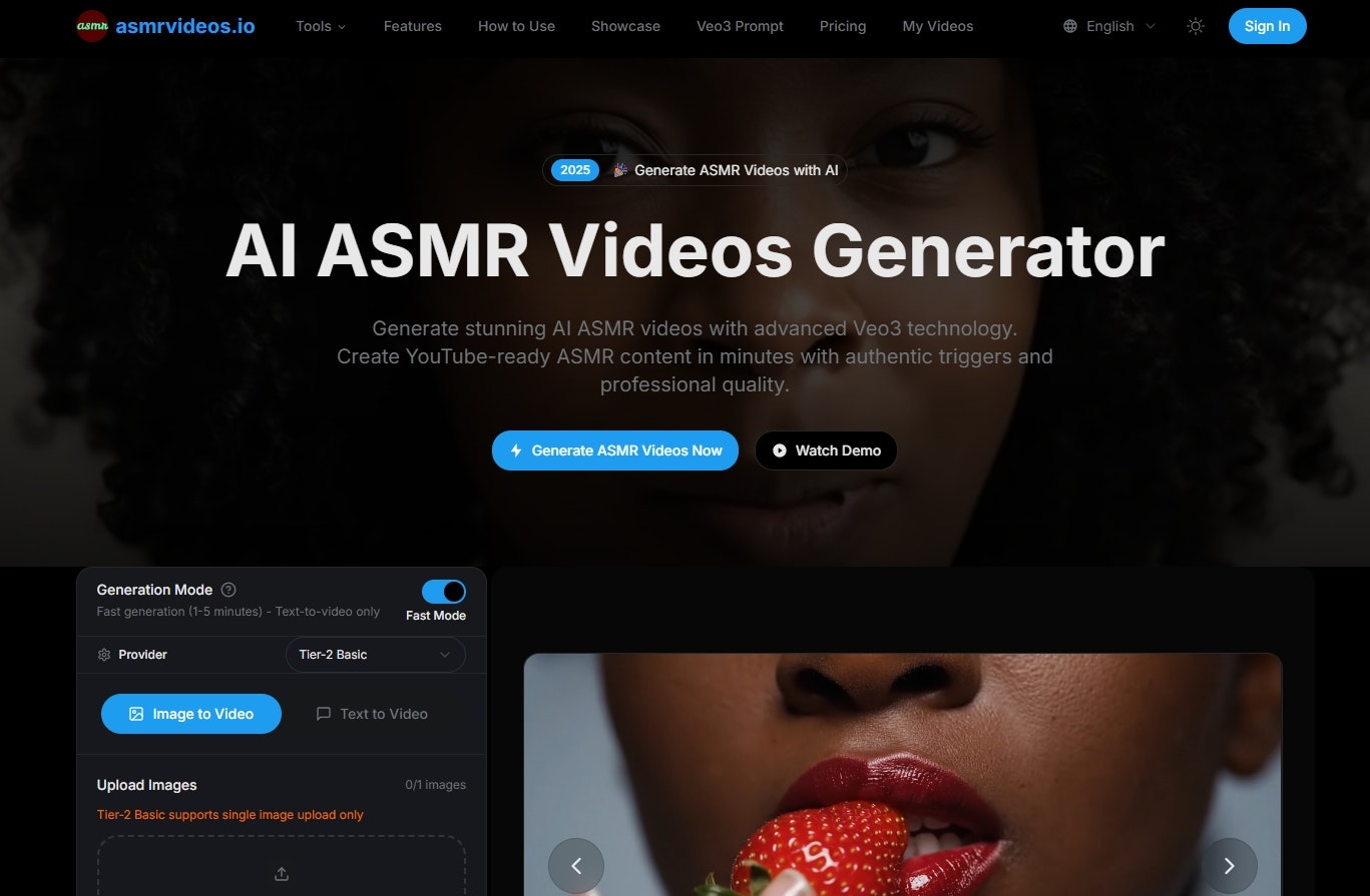 Videos ASMR - AI ASMR Generador de videos |Crear contenido ASMR auténtico media 1