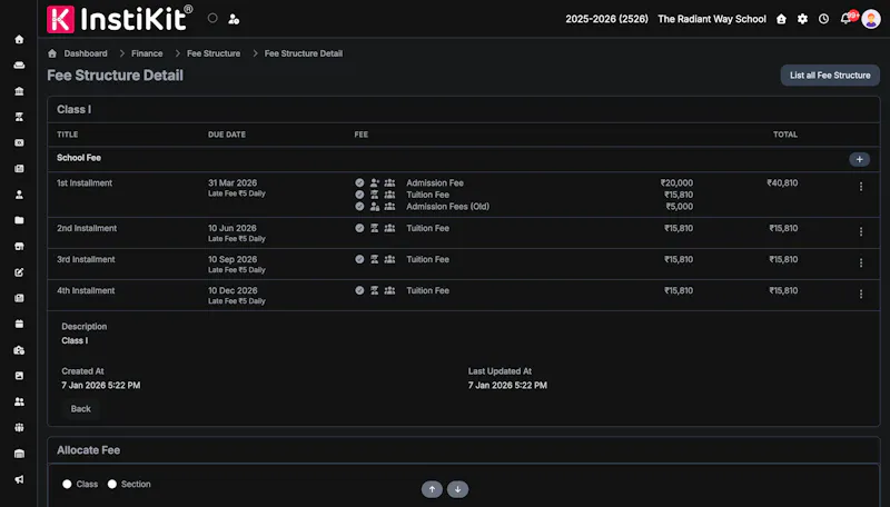 InstiKit School ERP screenshot 3