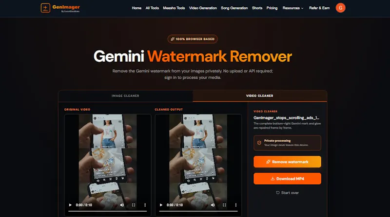 Gemini Watermark Remover by GenImager screenshot 2