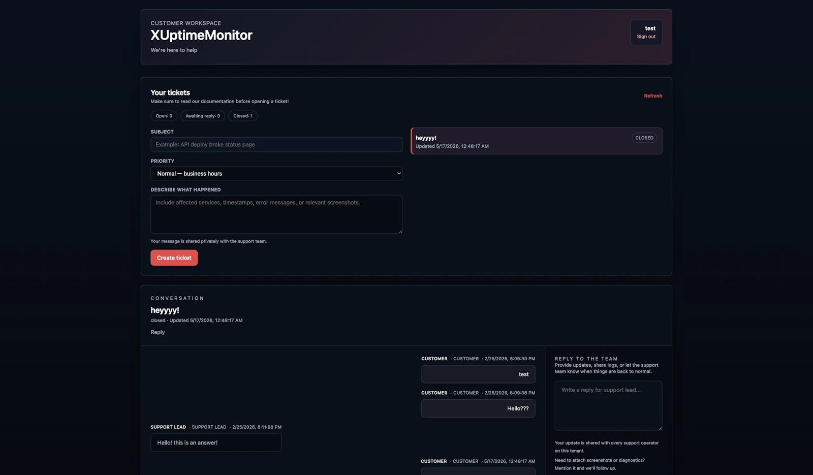 xUptimeMonitor screenshot 2