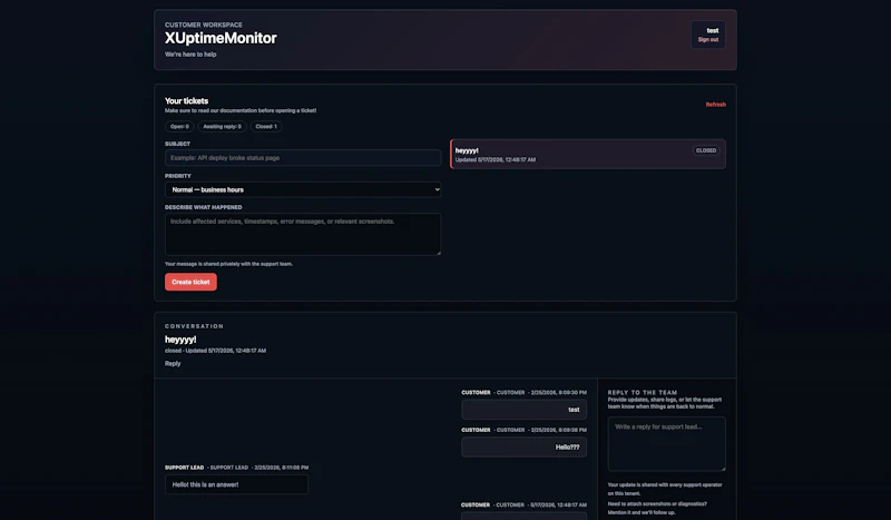 xUptimeMonitor screenshot 2