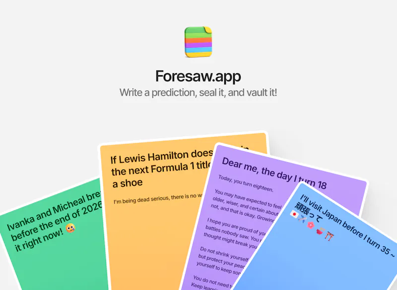 Foresaw.app screenshot 1
