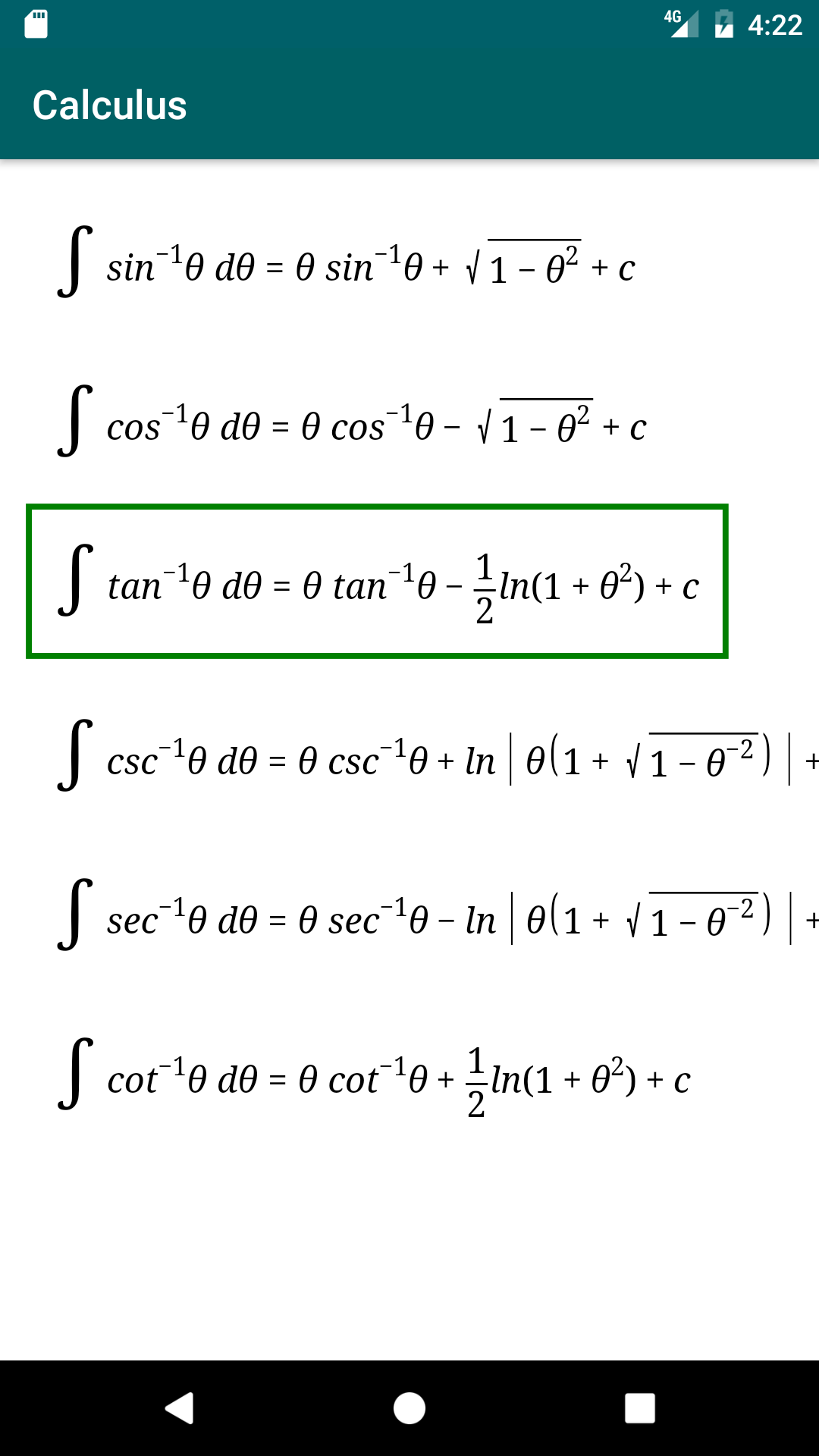 Calculus App- A free app for calculus formulae gallery image