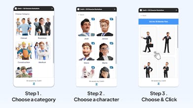 3D Character Illustrations Figma Plugin gallery image