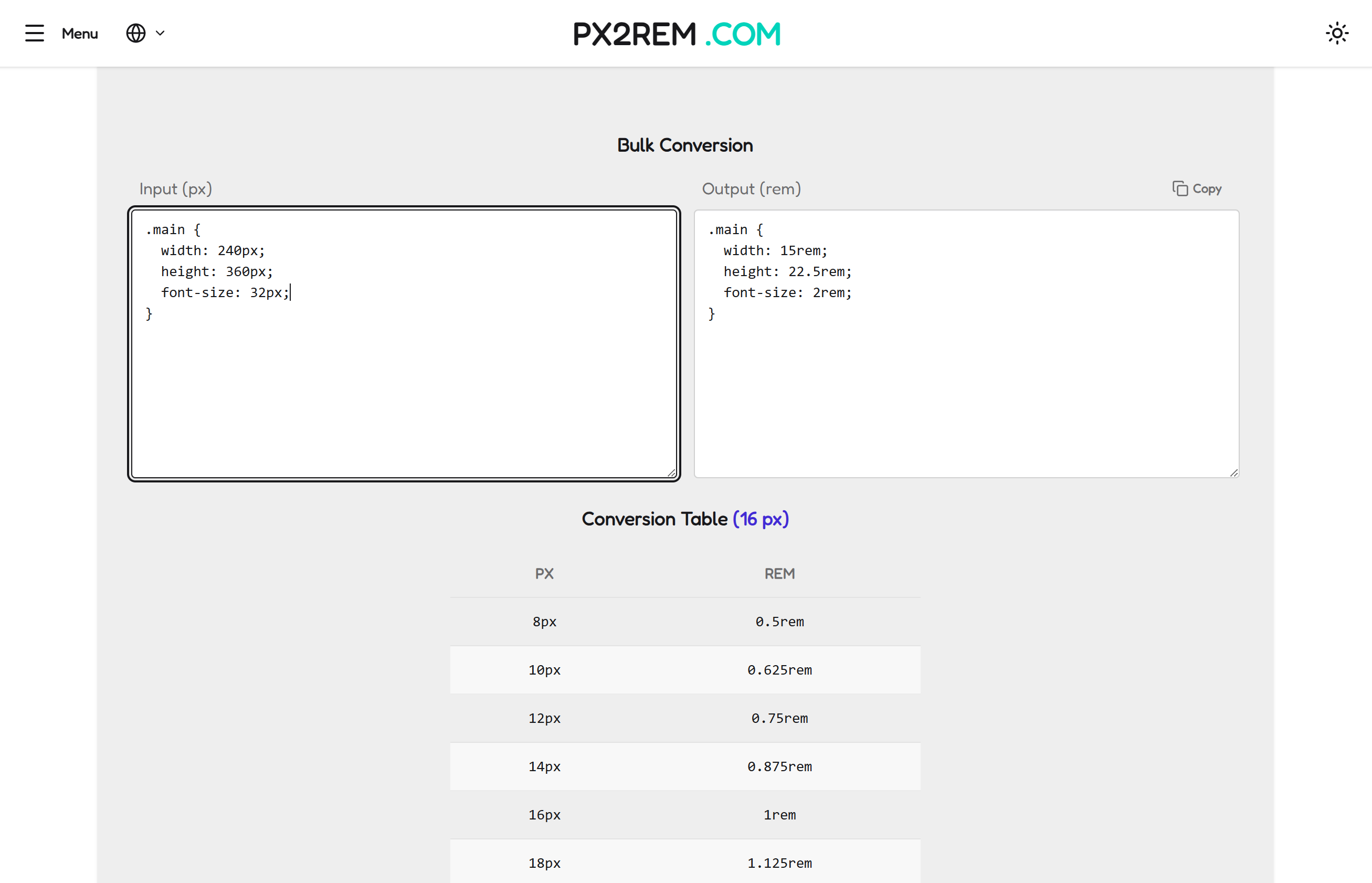 CSSUnitConverter - Screenshot 2 showing product features and functionality