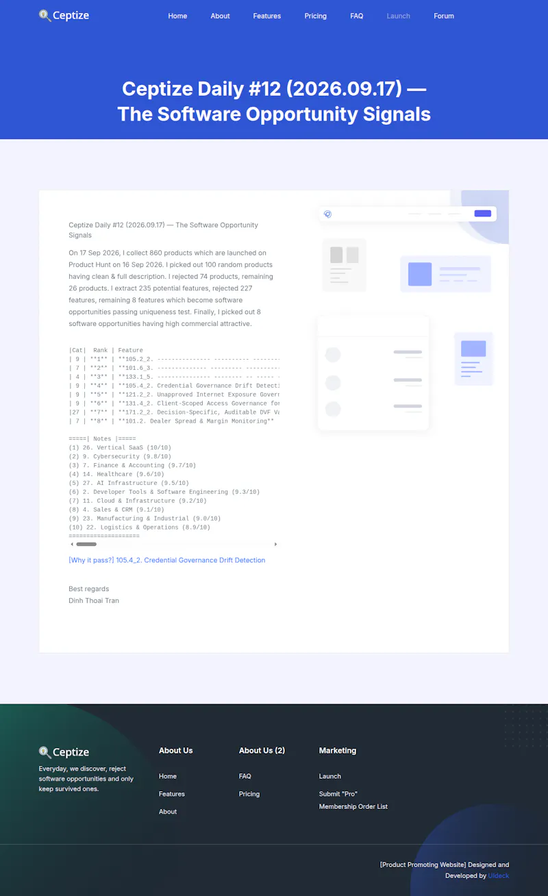 Ceptize Daily — SW Opportunity Signals screenshot 2