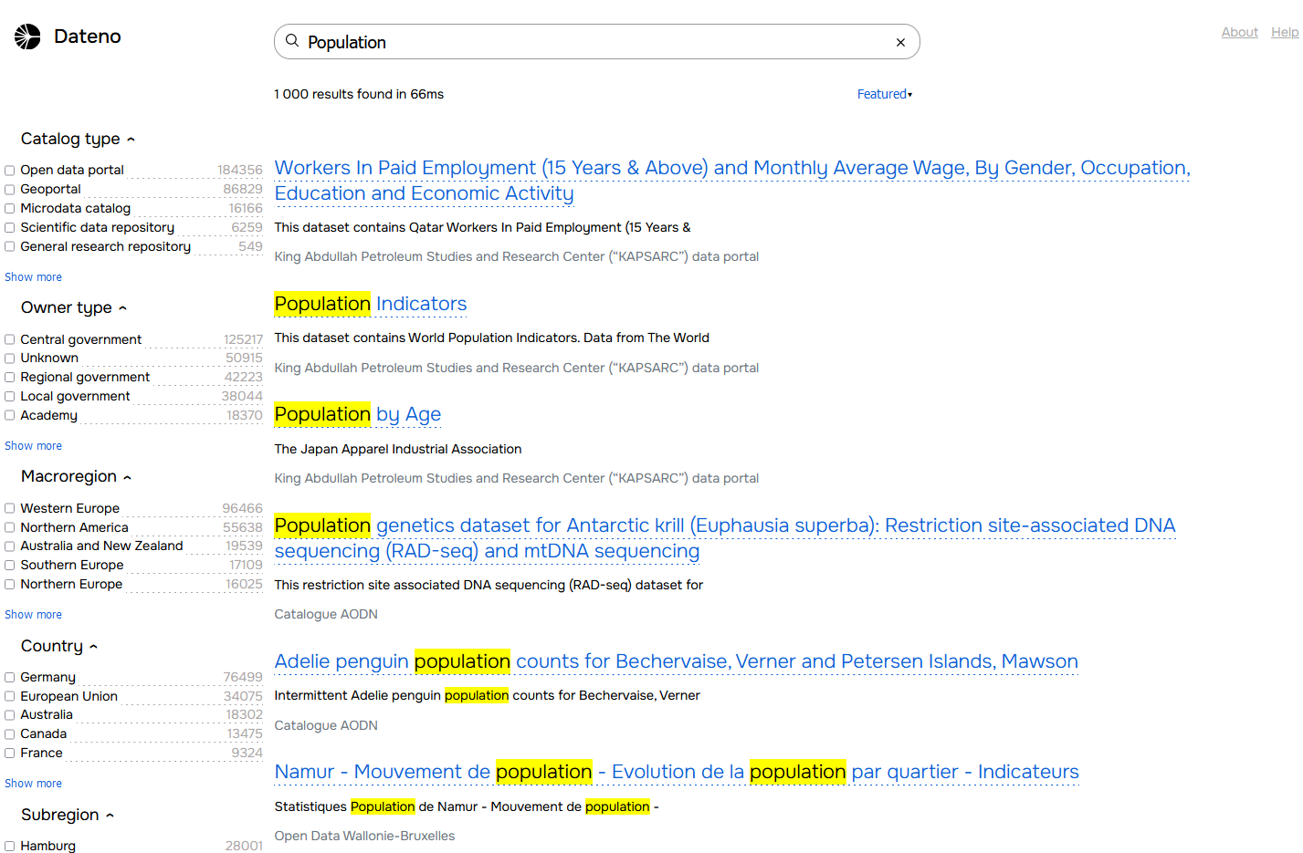 DataNo - Datensatz -Suchmaschine media 3