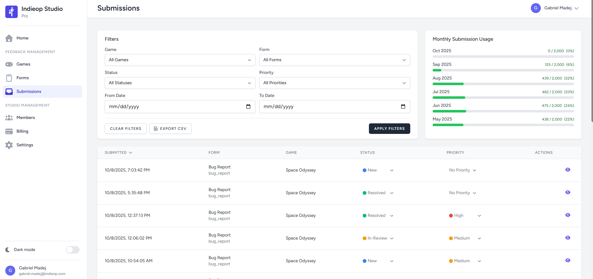 Indieop - Screenshot 2 showing product features and functionality
