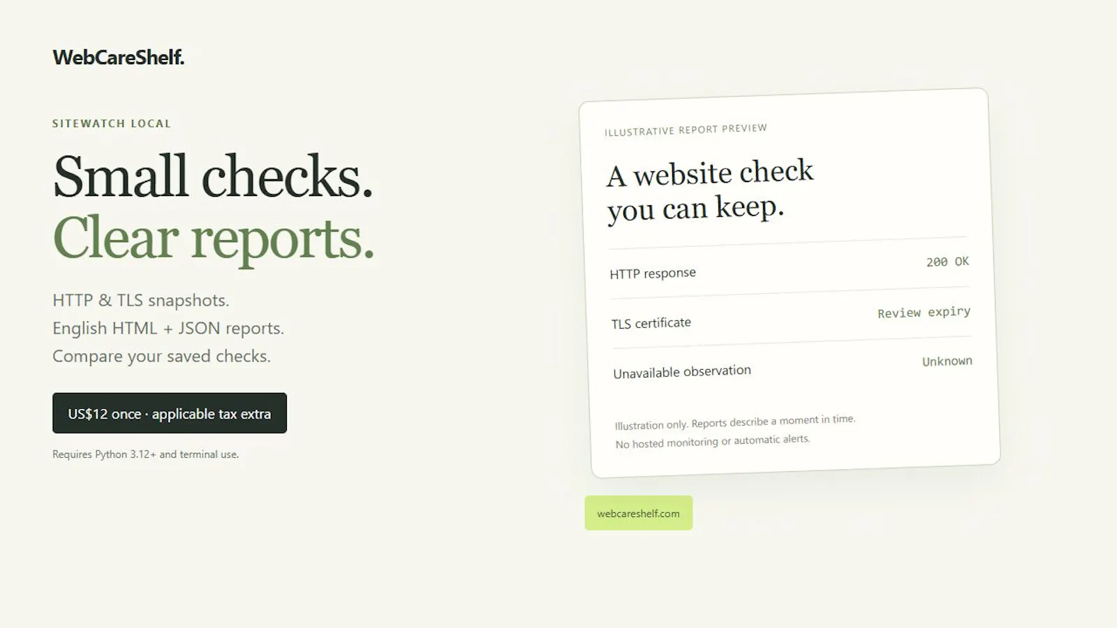 SiteWatch Local screenshot 1