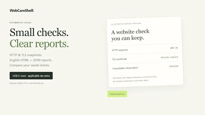 SiteWatch Local screenshot 1