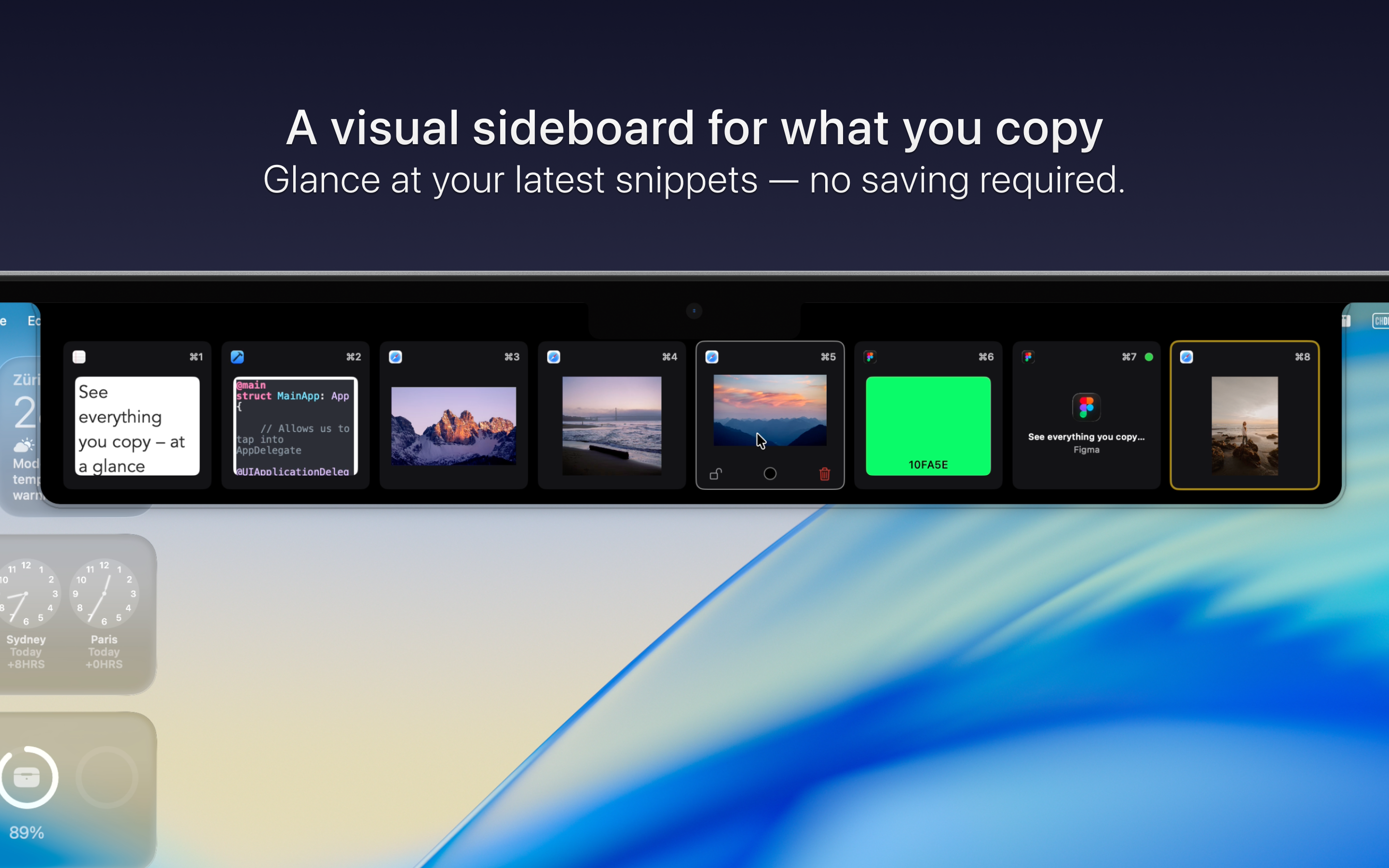 Frammento - Copia e incolla visiva per macOS (app di notch) media 2