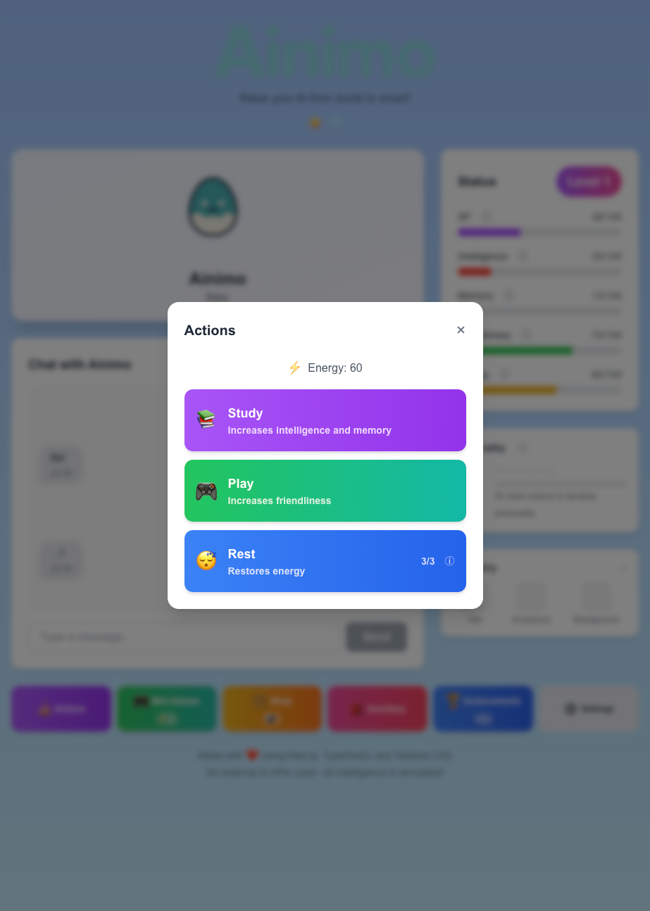 Ainimo - Screenshot 2 showing product features and functionality