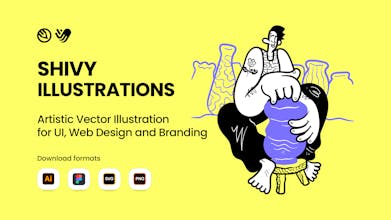 Shivy Illustrations - Éléments de conception de l&rsquo;interface utilisateur, du Web et de la marque.