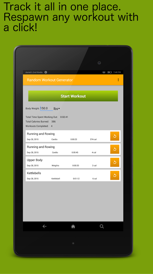 Random Workout Generator (RWG) Weight & Cardio Training gallery image