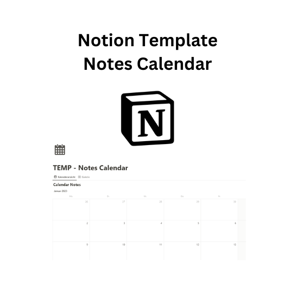 Notes Calendar - Notion Template
