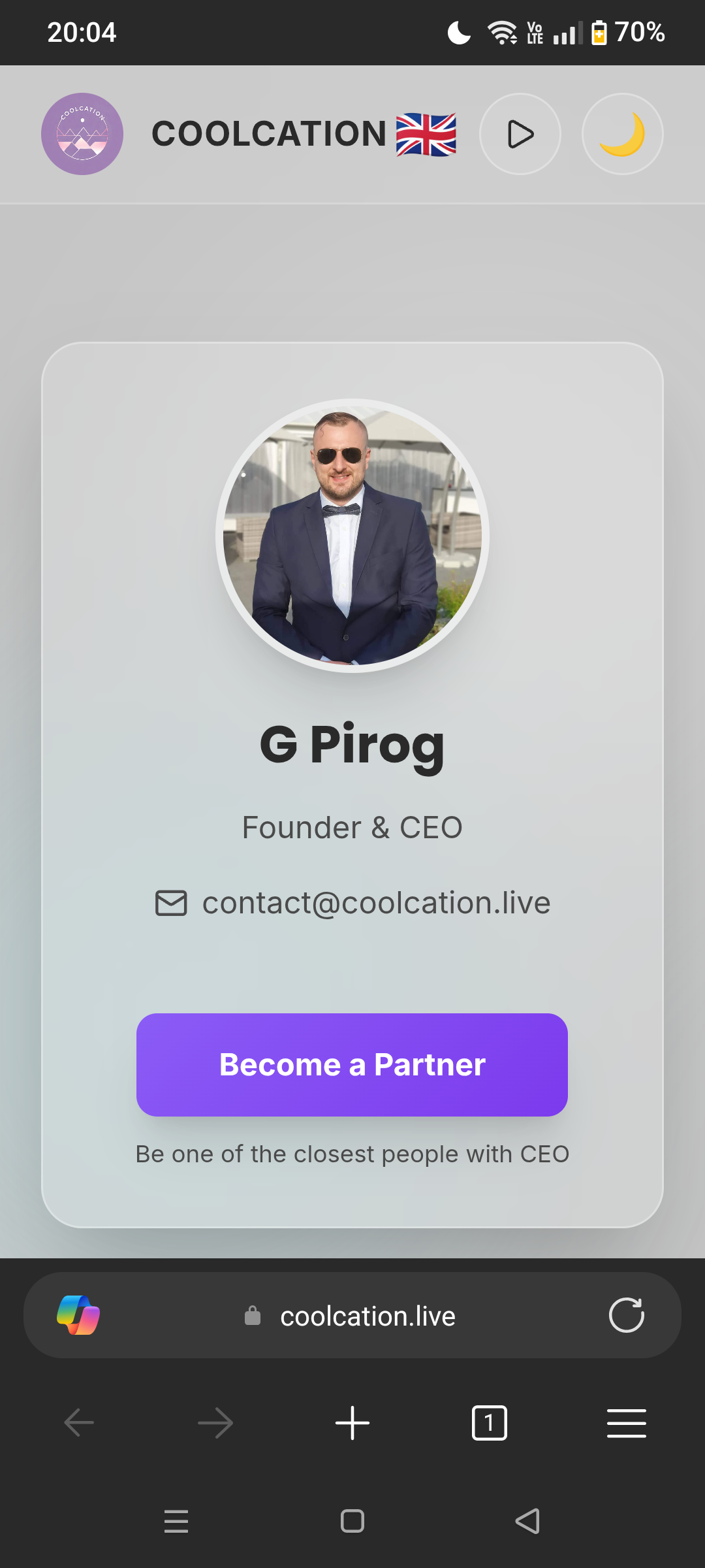 Coolcation - Screenshot 3 showing product features and functionality