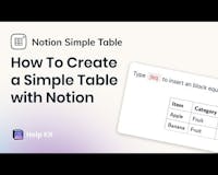 Notion Simple Table by HelpKit media 1