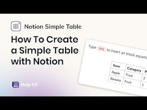 Notion Simple Table by HelpKit gallery image