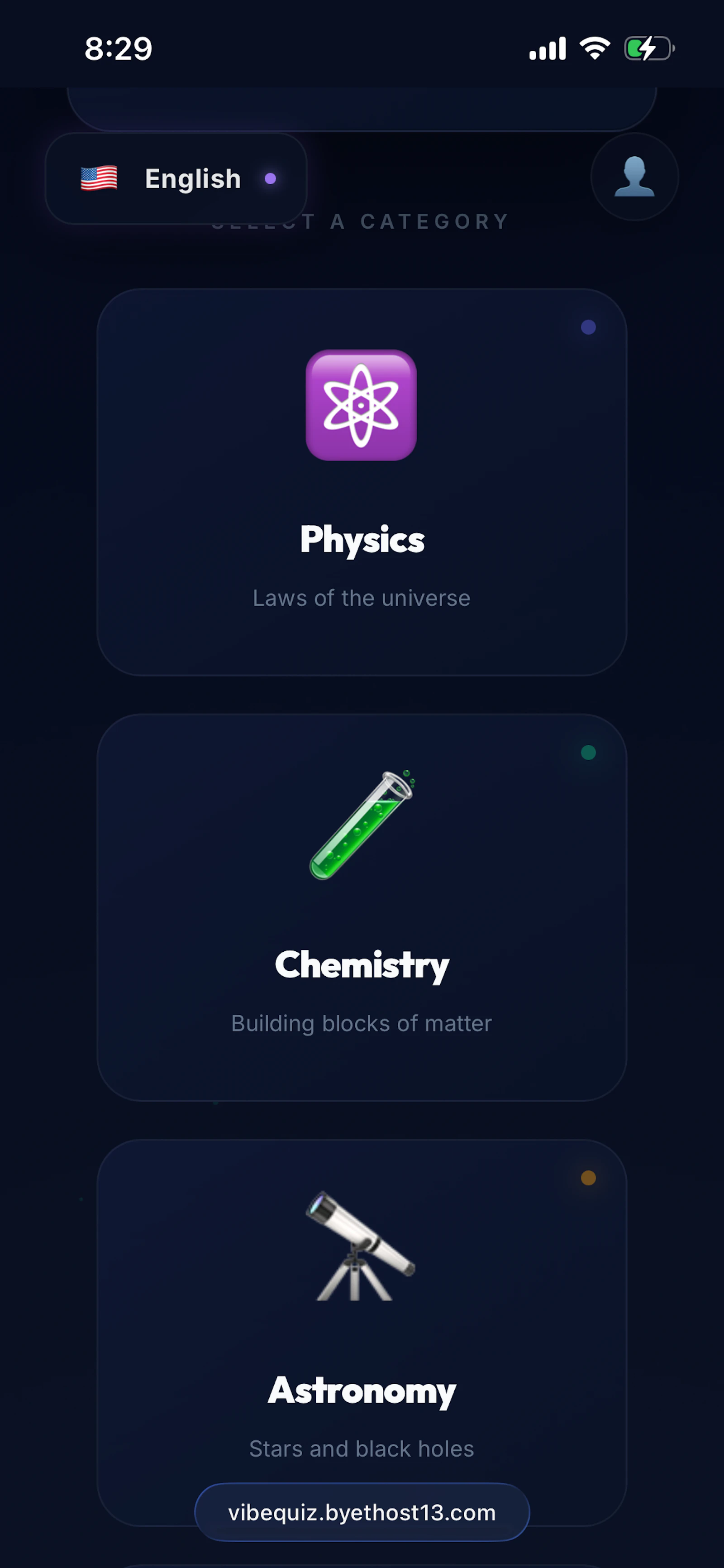 VibeQuiz screenshot 1