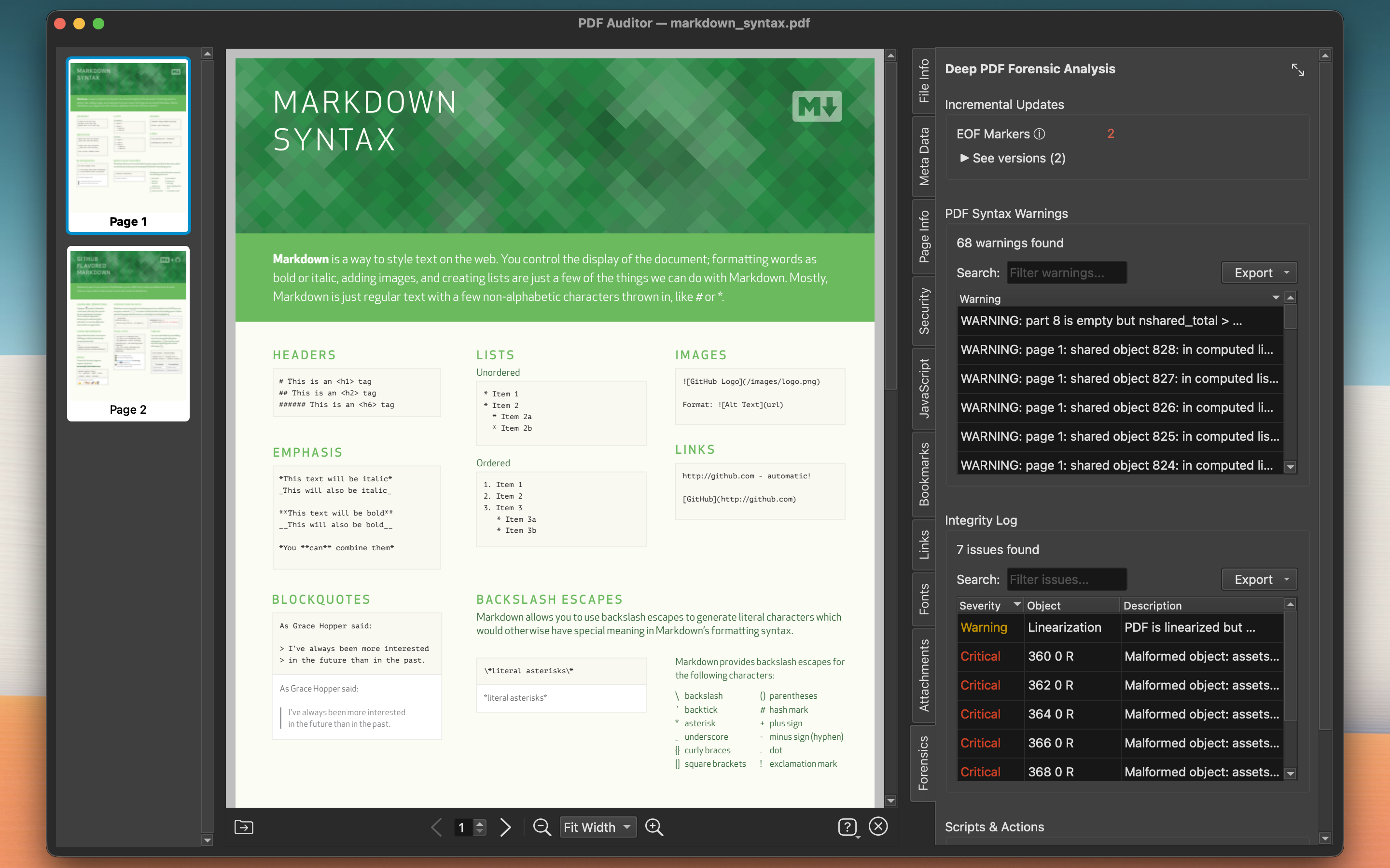 PDF Auditor - Main product screenshot demonstrating key features and user interface