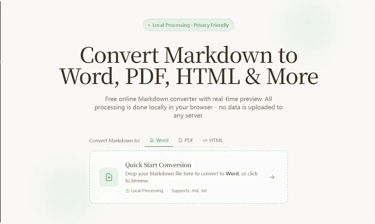 MD To - Markdown Converter